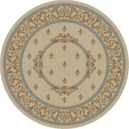 CONCORD GLOBAL TRADING Concord Global 63124 3 ft. 11 ft. x 5 ft. 7 in. Jewel F.Lys Medallion - Ivory 63124